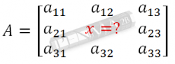 Cara mencari nilai x matriks singular